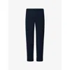 Emporio Armani Mens Vulcan Straight-leg Mid-rise Textured-woven Trousers In Blue