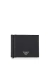 Emporio Armani Men's Logo Embossed Wallet In Black