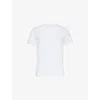 Emporio Armani White Logo Embroidery T-shirt In White