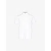 Emporio Armani Mens  Logo-print Woven Polo Shirt In White