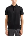 Emporio Armani Short Sleeve Polo Shirt In Black