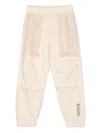 Emporio Armani Mesh-detail Track Trousers In Neutrals