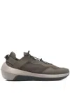 Emporio Armani Round Toe Low-top Sneakers In Green