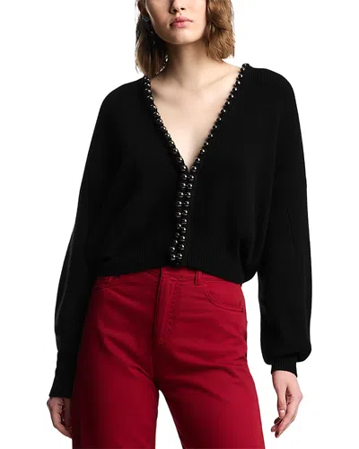 EMPORIO ARMANI METALLIC SPHERE TRIM SWEATER