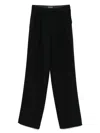 Emporio Armani Shimmery Wide Leg Trousers In Schwarz