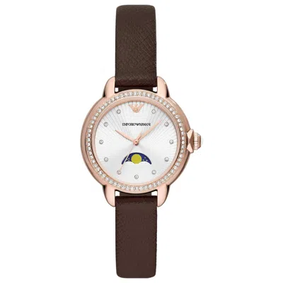 Emporio Armani Mia Women's Watch In Brown