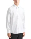 EMPORIO ARMANI NEW YORK REGULAR FIT MICRO CHEVRON DRESS SHIRT
