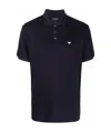 Emporio Armani Polo Blu Navy Basic In Black