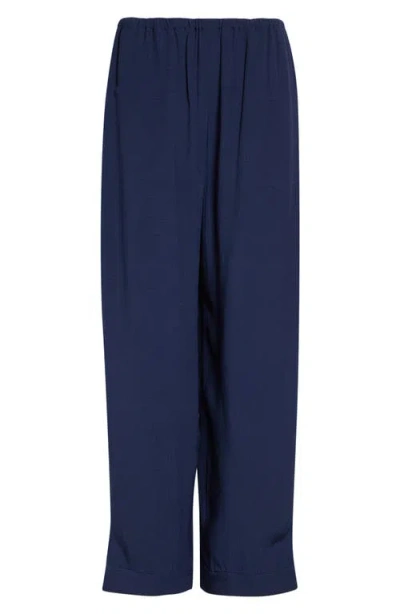 Emporio Armani Micro Leopard Spot Jacquard Wide Leg Pants In Neutral