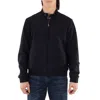 Emporio Armani Micro Pattern Guru Collar Blouson In Black