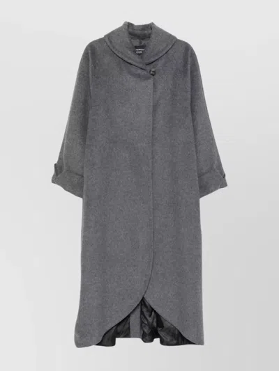 EMPORIO ARMANI MID-LENGTH COAT WITH COLLAR AND BACK VENT