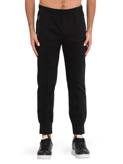 Emporio Armani Mid-rise Slim-fit Track Pants In Black
