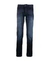 Emporio Armani Mid-rise Stonewashed Jeans In Black