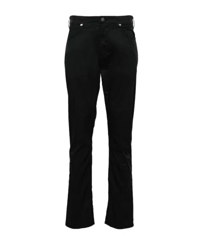 Emporio Armani Mid-rise Straight-leg Chinos In Black