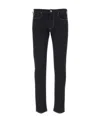 Emporio Armani Mid-rise Straight-leg Jeans In Black