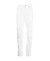 Emporio Armani Mid-rise Straight-leg Jeans In White