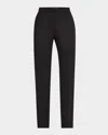 Emporio Armani Mid-rise Straight-leg Trousers In Black