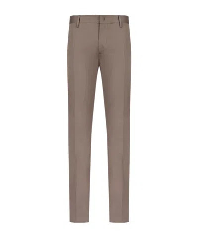 Emporio Armani Mid-rise Tailored Trousers In Beige