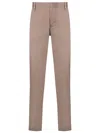 Emporio Armani Lustrous Comfort Cotton Chinos With Turned-up Cuffs