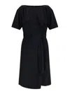 Emporio Armani Women's Midi Dress With Waist Knot In Black