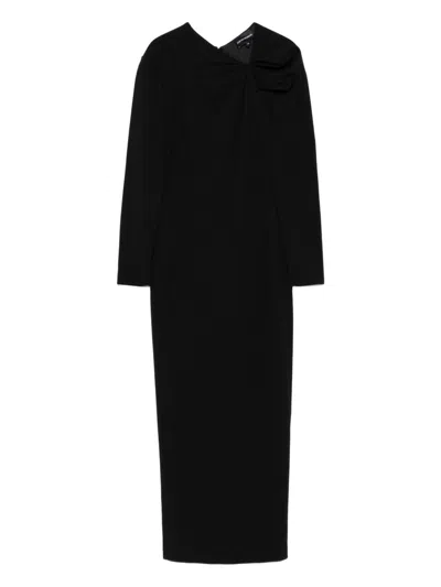Emporio Armani Midi Dress In Black