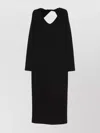 Emporio Armani Midi Dress Featuring Knot Detail And Open Design In Black