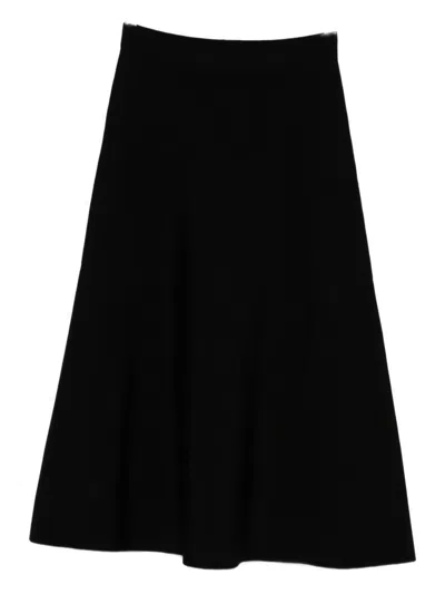 Emporio Armani Flared A-line Skirt In Black