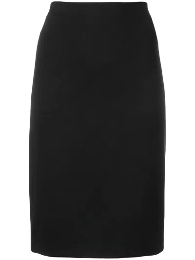 Emporio Armani Midi Skirt In Black