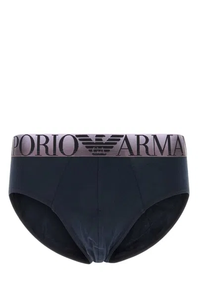Emporio Armani Midnight Blue Stretch Cotton Brief