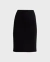 Emporio Armani Milano Jersey Midi Pencil Skirt In Black