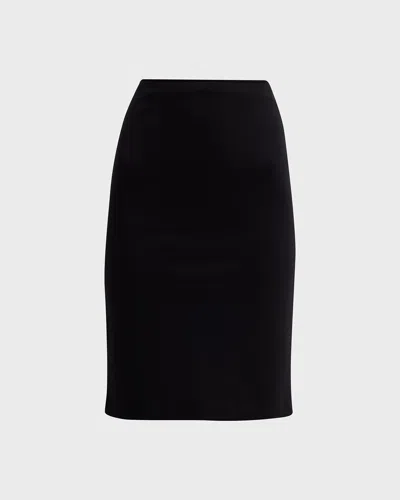 Emporio Armani Milano Jersey Midi Pencil Skirt In Black
