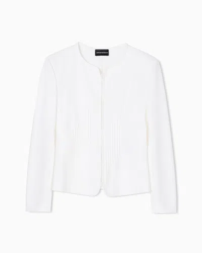 Emporio Armani Milano-stitch Jacket With Shoulder Pads