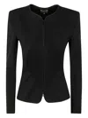 Emporio Armani Milano Stitch Shoulder Pads Jacket In Black