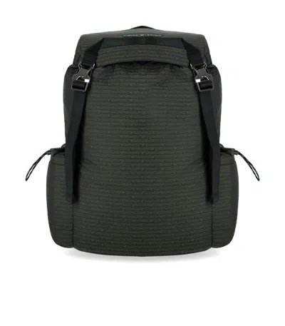 Emporio Armani Military Green Monogram Backpack