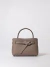 Emporio Armani Knotted Top-handle Satchel In Gray