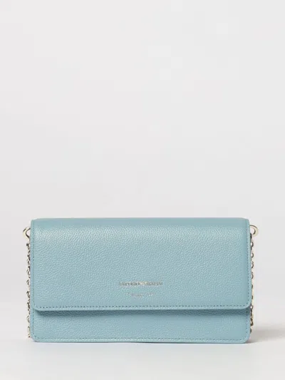 Emporio Armani Grained Leather Bag In Blue