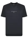 Emporio Armani Mini Blue Mc Logo Lettering T-shirt In Blue