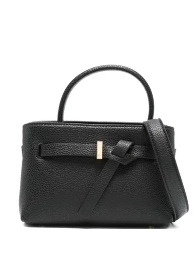 Emporio Armani Mini Knotted-detail Tote Bag In Black