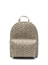 Emporio Armani Mini Monogram-print Backpack In Neutral