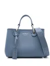 Emporio Armani Mini Myea Tote Bag In Blue