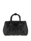 Emporio Armani Mini Quilted-design Tote Bag In Black