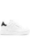 Emporio Armani Minimalist White Trainers With Contrasting Heel Tab In White