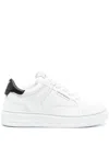 Emporio Armani Minimalist White Trainers With Contrasting Heel Tab In White