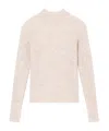 Emporio Armani Mock-neck Jumper In An Alpaca Wool Blend In Neutral