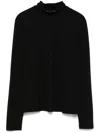 Emporio Armani Mock-neck T-shirt In Black