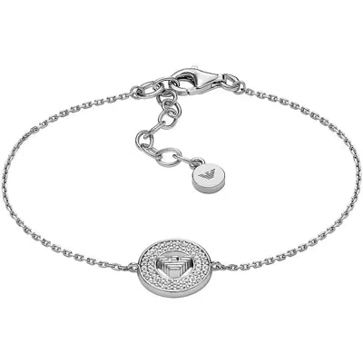 Emporio Armani Woman Bracelet Silver Size - 925/1000 Silver, Crystal
