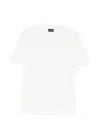 Emporio Armani Asv Domed Logo Pima-jersey T-shirt In White