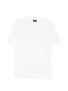 Emporio Armani Asv Domed Logo Pima-jersey T-shirt In White