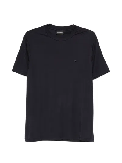 Emporio Armani Modal And Silk Blend T-shirt In Black