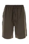 Emporio Armani Drawstring Bermuda Shorts In Printed Modal From The Peace Capsule Collection